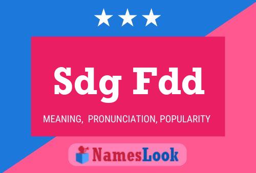 Sdg Fdd Name Poster