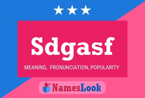 Sdgasf Name Poster