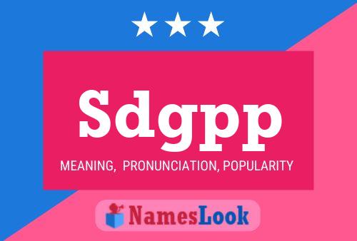 Sdgpp Name Poster