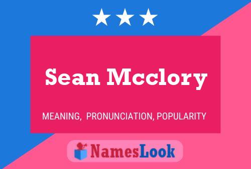 Sean Mcclory Name Poster