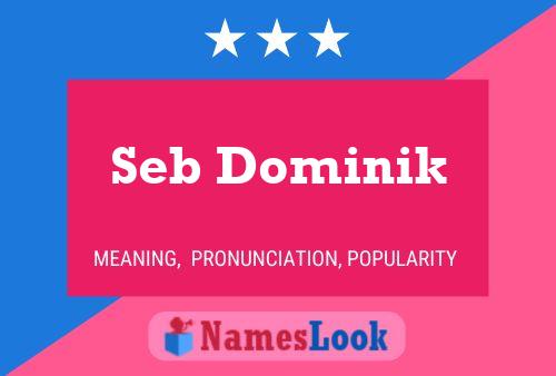 Seb Dominik Name Poster