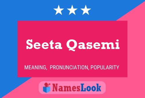 Seeta Qasemi Name Poster