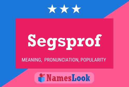 Segsprof Name Poster