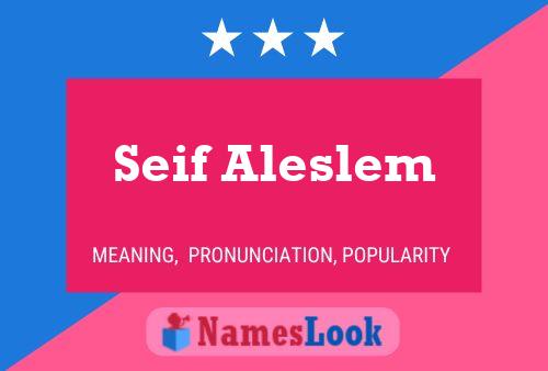 Seif Aleslem Name Poster