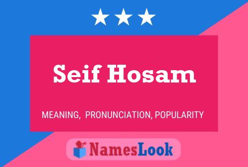 Seif Hosam Name Poster