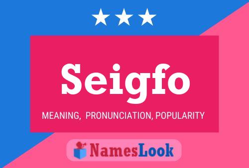 Seigfo Name Poster