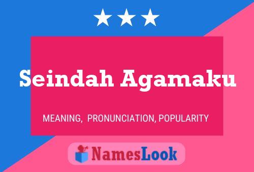 Seindah Agamaku Name Poster