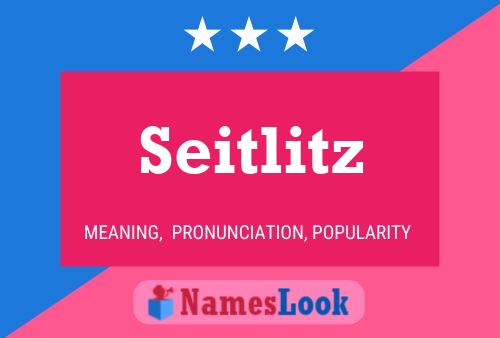 Seitlitz Name Poster