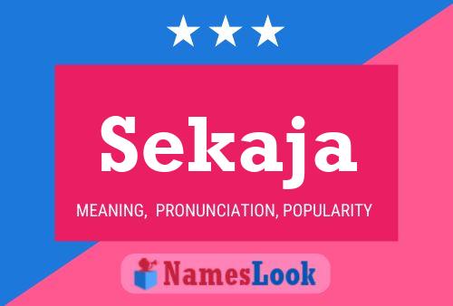 Sekaja Name Poster