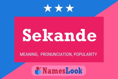 Sekande Name Poster