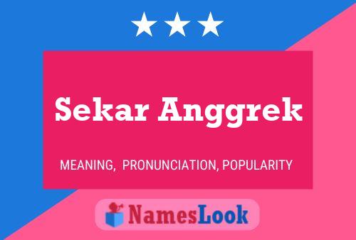 Sekar Anggrek Name Poster