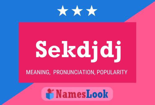 Sekdjdj Name Poster