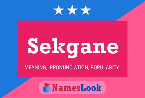 Sekgane Name Poster