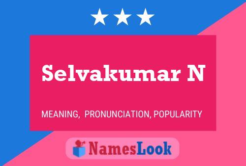 Selvakumar N Name Poster