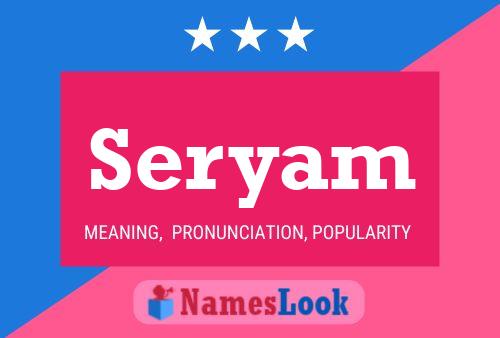 Seryam Name Poster