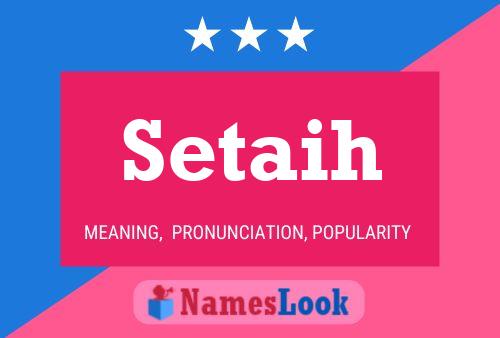 Setaih Name Poster