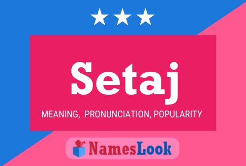 Setaj Name Poster