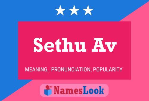 Sethu Av Name Poster