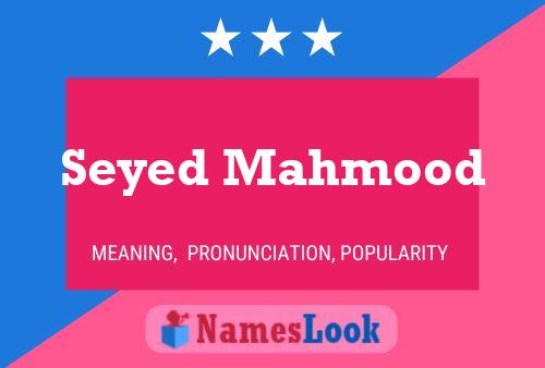 Seyed Mahmood Name Poster