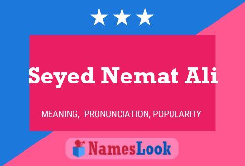 Seyed Nemat Ali Name Poster