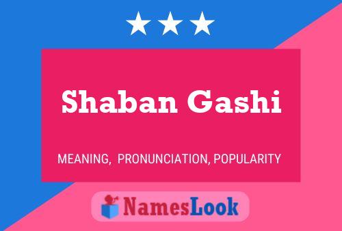 Shaban Gashi Name Poster