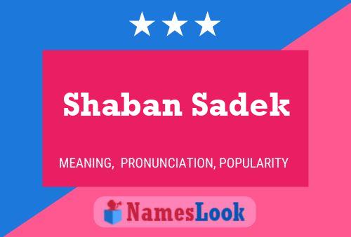 Shaban Sadek Name Poster