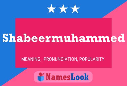 Shabeermuhammed Name Poster