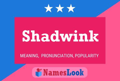 Shadwink Name Poster