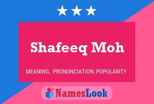 Shafeeq Moh Name Poster