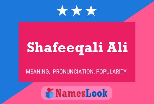 Shafeeqali Ali Name Poster