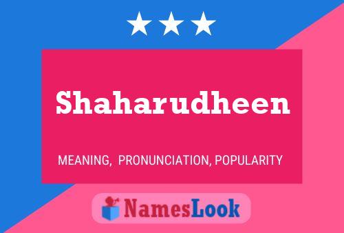 Shaharudheen Name Poster