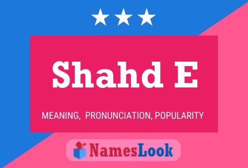 Shahd E Name Poster