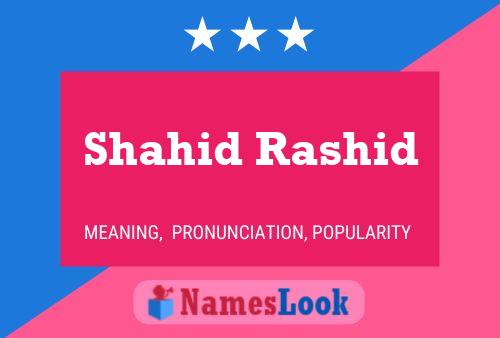 Shahid Rashid Name Poster