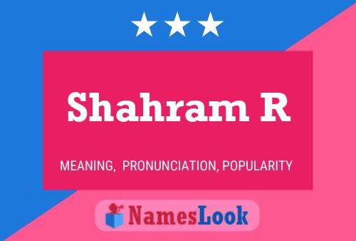 Shahram R Name Poster