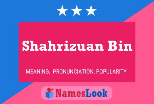 Shahrizuan Bin Name Poster