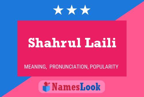 Shahrul Laili Name Poster