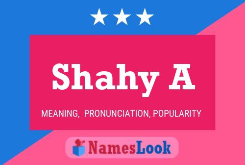 Shahy A Name Poster