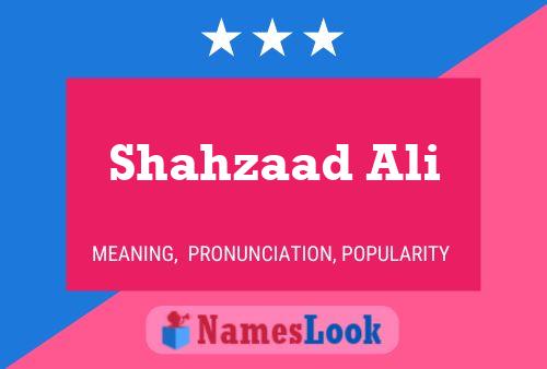 Shahzaad Ali Name Poster