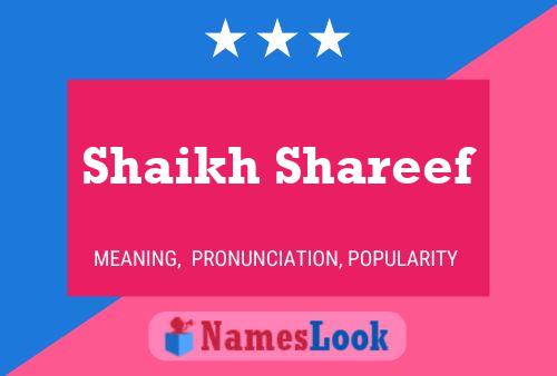 Shaikh Shareef Name Poster