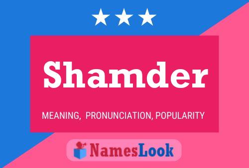 Shamder Name Poster