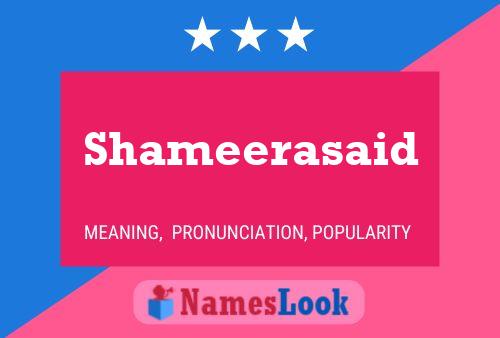 Shameerasaid Name Poster