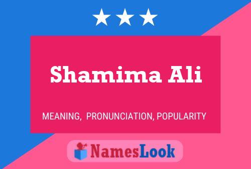 Shamima Ali Name Poster