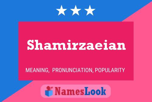 Shamirzaeian Name Poster