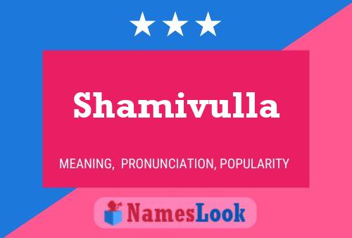 Shamivulla Name Poster