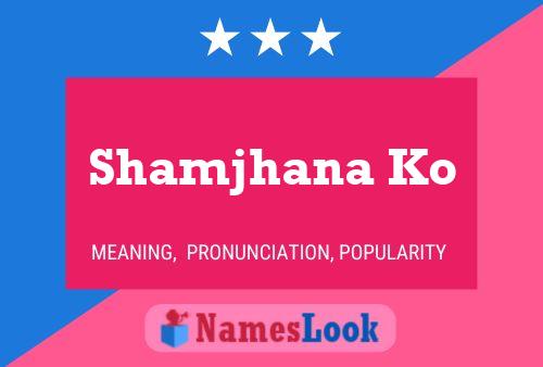 Shamjhana Ko Name Poster