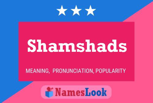 Shamshads Name Poster