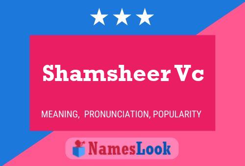 Shamsheer Vc Name Poster