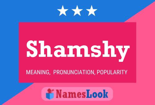 Shamshy Name Poster