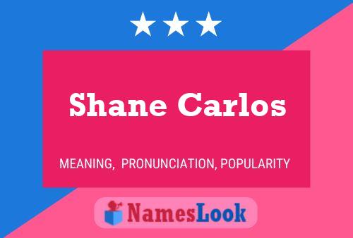 Shane Carlos Name Poster