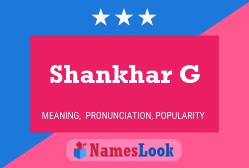 Shankhar G Name Poster